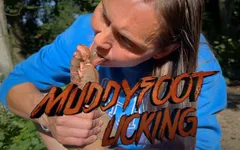 Muddy Foot Licking Toe Sucking