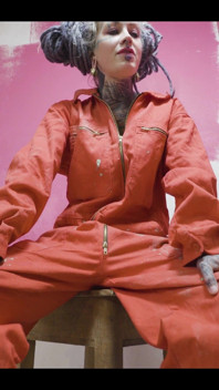 Skinny Tattooed Girl Work Wear Gets Horny Painting Solo Masturbation, Anal, Gapes, Squirt