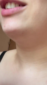 A Giantess Stepmom Traps Her Tiny Ex-husband in a Trap Made of Chewing Gum; She Chews, Blows Bubbles,