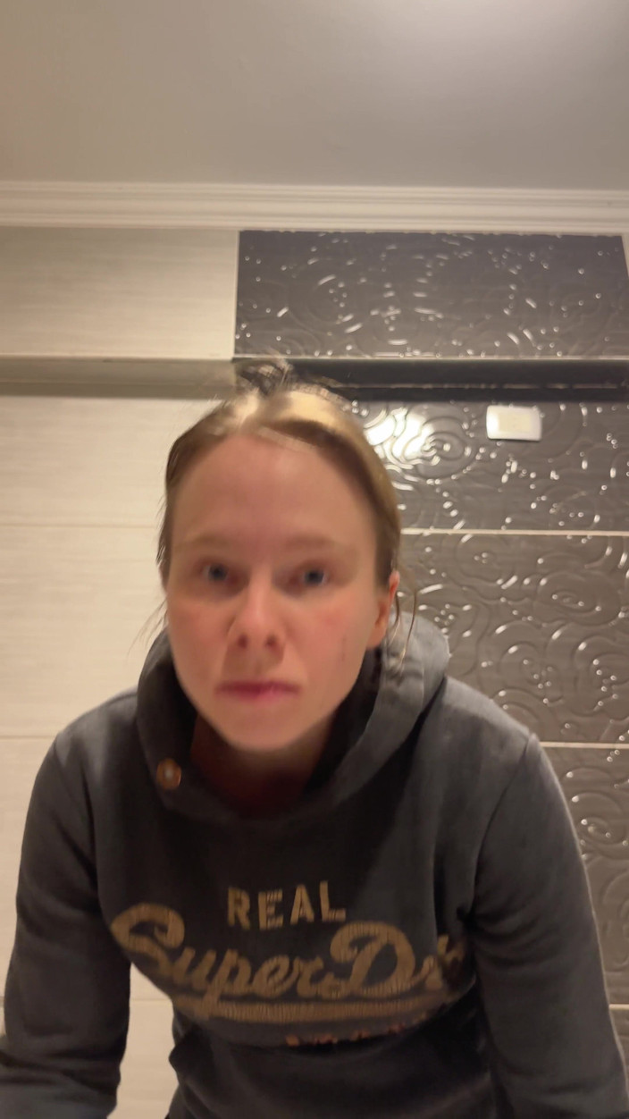 SweetLucy96: Hot Striptease in the Bathroom
