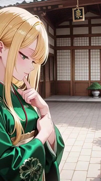 Lazy Japanese Corridor Morning, She Breathes Heavy Touching Her Chest with a Hazy Gaze Waiting for Your Touch