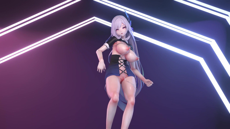 MikuMotion: Down bradavky řetěz bodycon sukně striptýz