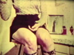 Vintage megastore: Curious stepdaughter wants to see a cock stepdad helps out