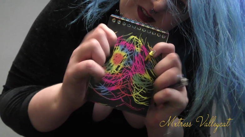 Mxtress Valleycat: Золоті фольги нігті дряпають ASMR