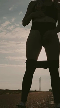 Going for a Walk by the Road and Squirting a Huge Cumshot