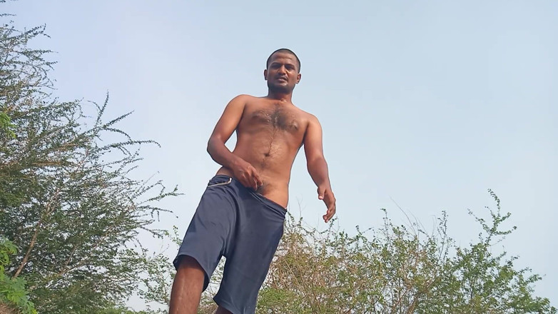 KUMBHA MANOJ KUMAR: Full Sweat on Boy Face Moving on Hill Full Sweat