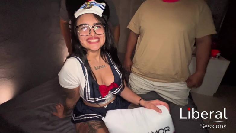 Liberal sessions: Busty Sailor with White Ass Sails on a Milk Sea