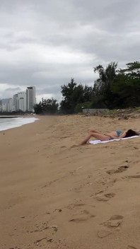 Babe Can I Cum on Your Tits? - Cock Flashing on the Beach