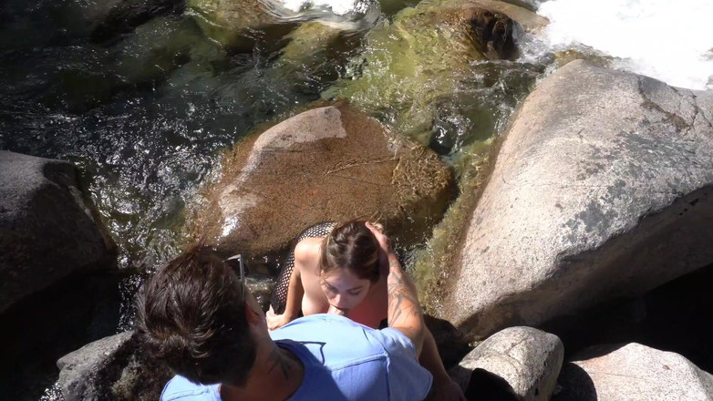 Keilabassi77: Blowjob and Cumshot on Her Face in a Beautiful River...
