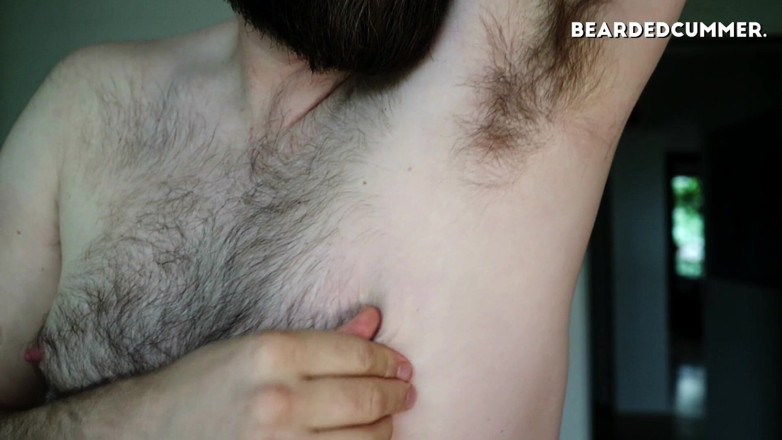 Beardedcummer: Волохаті ями, груди, борода і соски грають