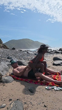 Lost Between Tides and Each Other -horny Ebony MILF Rides Her Lover