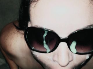 Sexy NEBBW: Kacamata hitam berlumuran air mani remaster