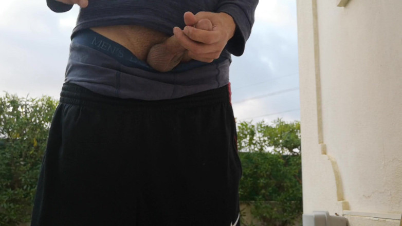 Rafael Torreano: Early Morning Jerkoff Outside in the Garden