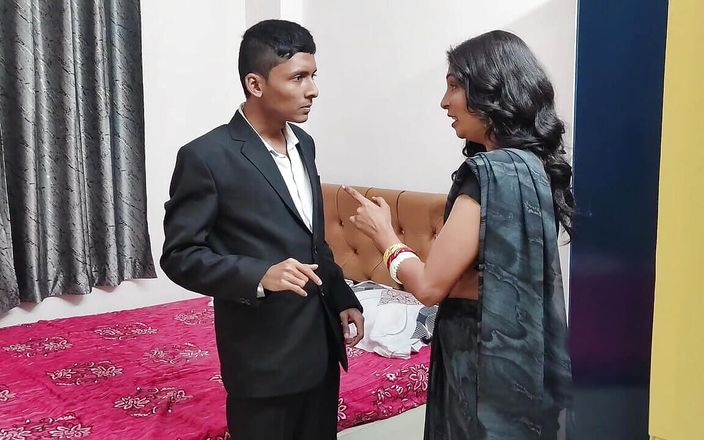 Bollywood porn: Żona zdominowana mąż przez zacisk i wibrator, wreszcie mąż wibrował...