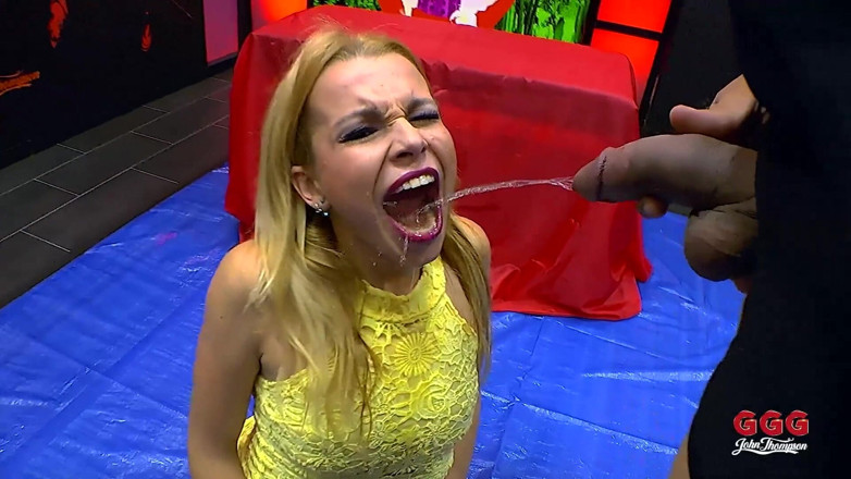 GGG John Thompson Studio: Blonde MILF with Big Tits Gets Dominated...takes a Massive Facial!