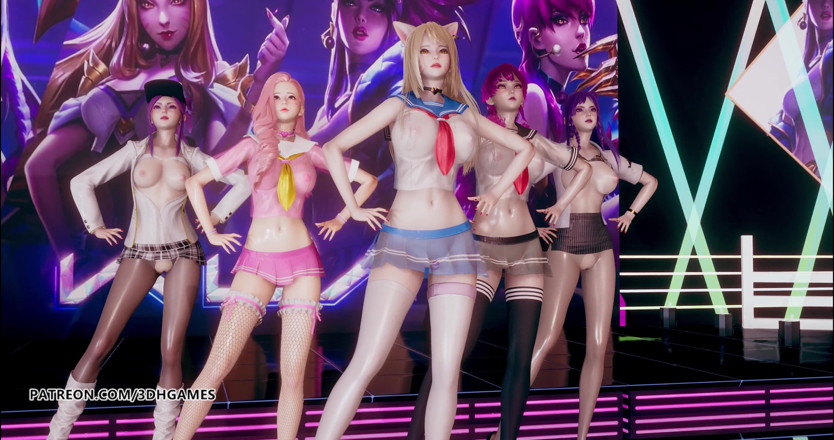 3D-Hentai Games: Hello Venus -Wiggle wiggle strip dance Ahri Akali Kaisa Evelynn Seraphine