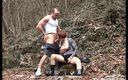 My Dirty Family: Bad Watcher Caught a Redhead MILF Pissing in the Woods...