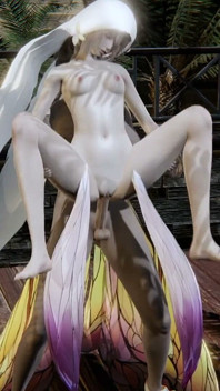 Wellustige Angel op het strand - 3D-animatie