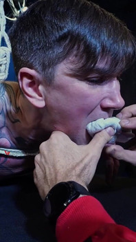 Nicky Predicament Bondage with Socks Gagging