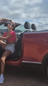 Big Titted Babe Gets Fucked in My Convertible.