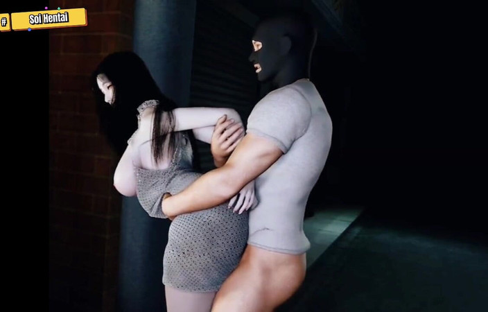 Soiyu Hentai: 美女巨乳小妞和一个陌生人 - 无码成人动漫3D（v72）