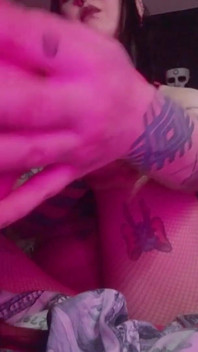 Seksi emo kız ripoff pembe file çorap