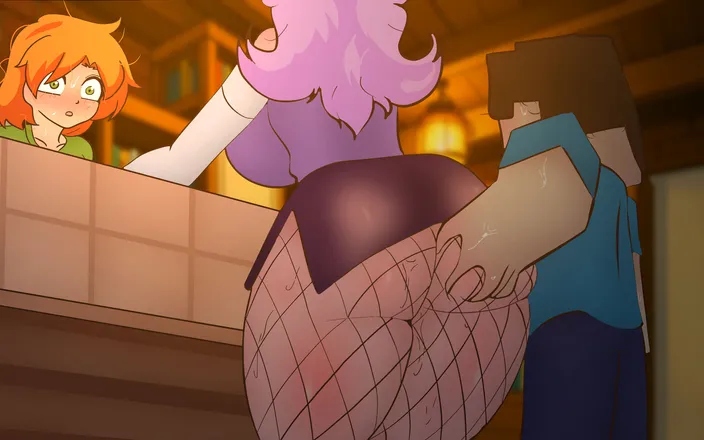 DsAnimation: Full:minecraft - Harasses a Female Shop Visitor! Hentai Anime Sex * Cartoon...