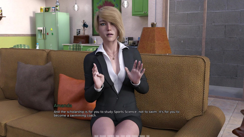 3D Cartoon Porn: My dorm 215 - Debbie muestra su pecho a Mart en un...