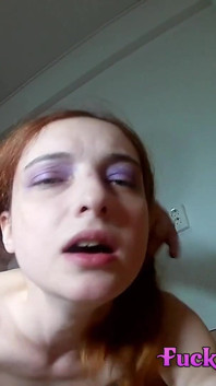 Redhead Skinny Amateur Fucked by Mature Fat Man