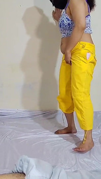Indian Girl Wants to Ride Cock After Sexy Exercise, Like My Muslim Girlfriend Standing in Amazon Style Moaning My Cock
