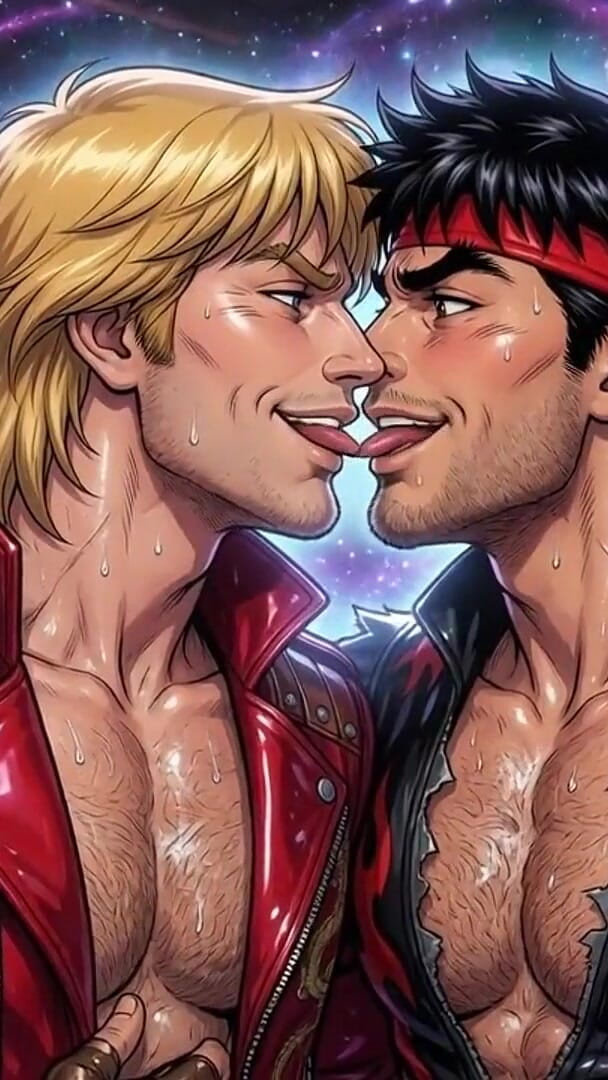 Ken and Ryu Making Out (ai) (Erotic Man)