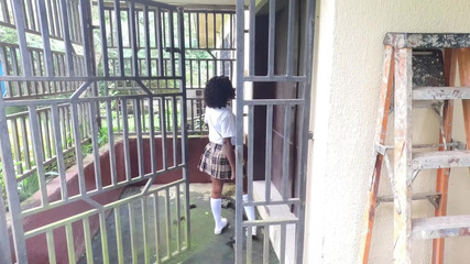Black Swan: Hot Sexy Petite Ebony College girl Flower Gets Fucked and...