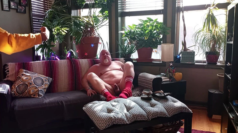 beardaddychub: Ayı terliklerinde mastürbasyon yapıyor - sonunda bonus özellik dahil