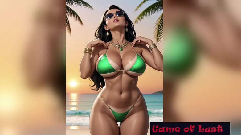 Game of Lust 3D: Gol caliente mujeres indias en bikini caliente- animación en la...