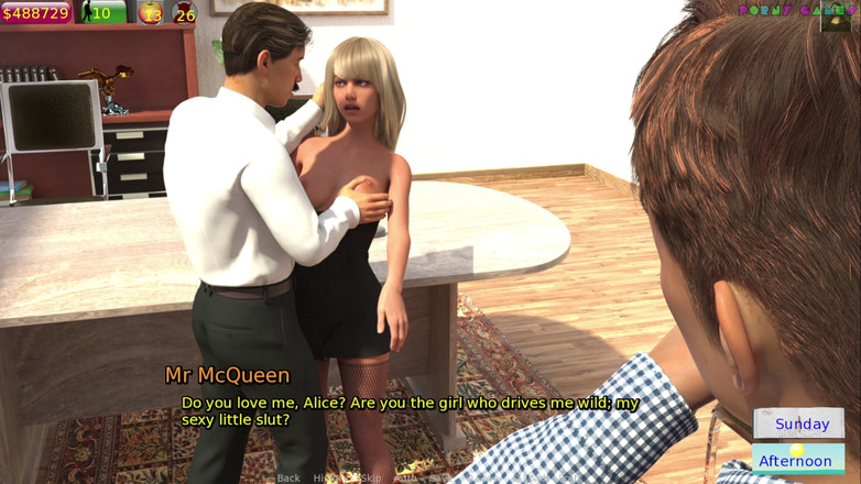 Porny Games: Alenka v říši divů od pomalých her - Trénink hrát nahá na...