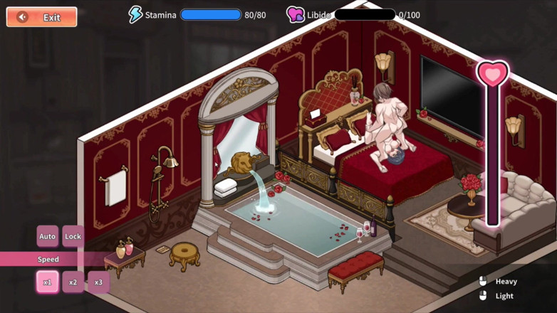 NSFWOtaku: Hentai-spiel - vollbusige polizistin, sex - immoral badehaus