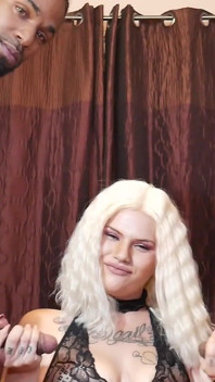 Chubby white slut brings home black to pound her fat pussy