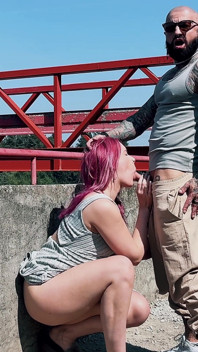 Kongkek luar berisiko - makan pantat, bermain pepek, kongkek keras, blowjob dan tukar mani