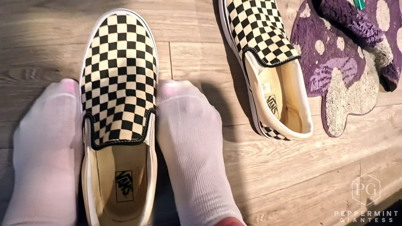 Peppermint Giantess: Tiny POV: Shoe-bound Tiny Gets the Full Giantess Treatment Socked,...