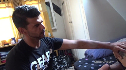 Raw French Bad boys: Sexy tattoo boy fucked raw by Leon top Latino master