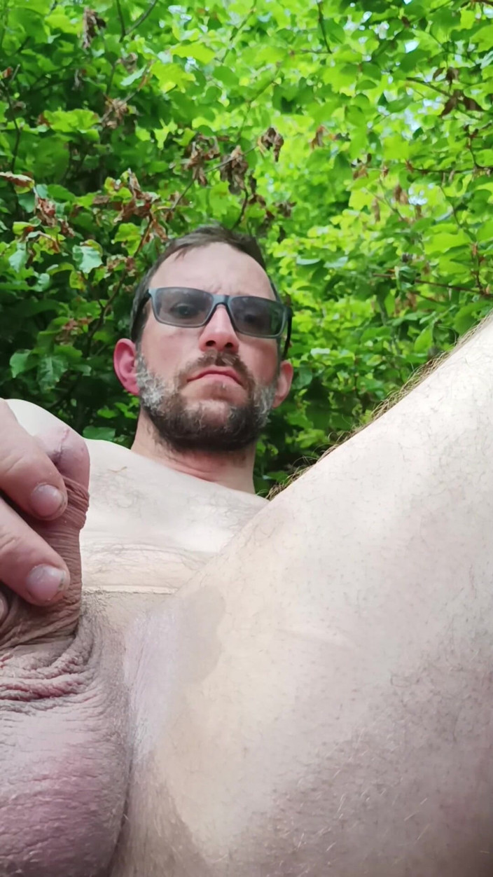 kickerscooter: Jerking off on a Hill Overlooking My Dick