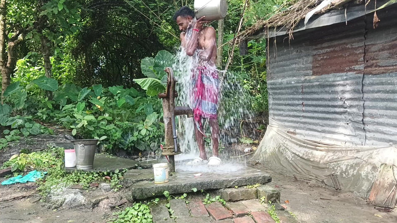 Ranjit Roy: Indische reife dusche offen, ort desi-stil