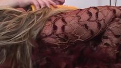 Chick gets pleasured with sex toys and fisting