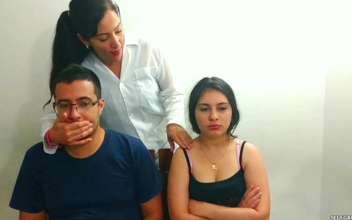 Selfgags Latina Bondage: Handover mond en ducttapetherapie voor zeurberend stel!