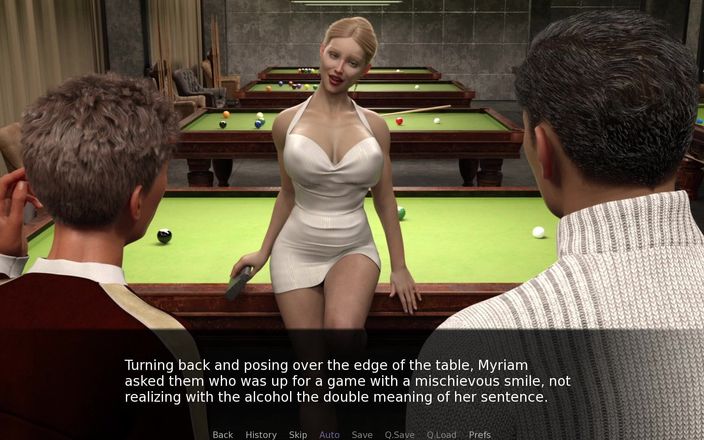 Porngame201: Project Myriam - 热辣熟女在台球桌上被双插 #1 - 3d 游戏，高清，60