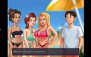 Erotic Krisso: SummerTimeSaga - возбужденные милфы на пляжной вечеринке в тройничке
