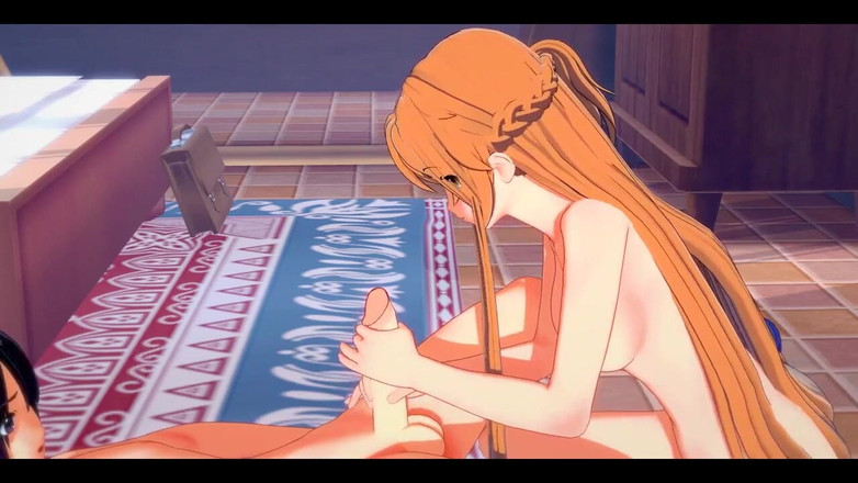 HentaiTubes: Sao Art Online Hentai - Asuna Hardsex to Kirito - Japonská Asijská...