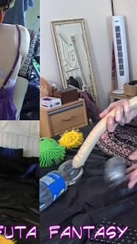 Själv fisting och leksak insättningar värms upp för en ström