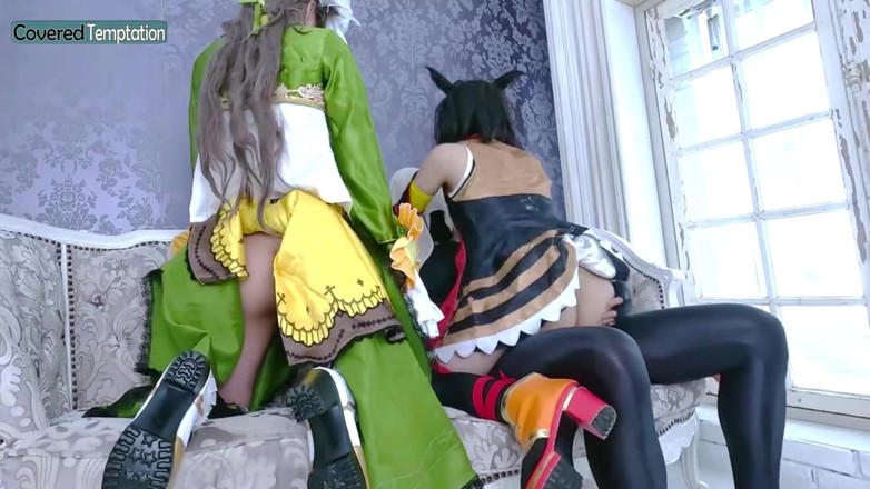 Sky Angel: Cosplay dospělá žena trojka sexu se dvěma partnery, skupinová scéna