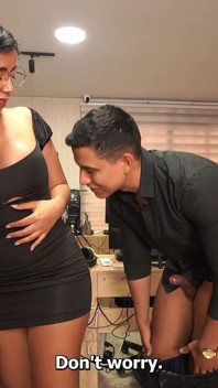Big Boobed Secretary Makes a Mistake in the Office and Pays with Extra Work to Her Muscular Boss